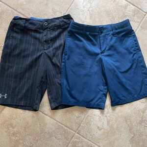 Men's Black and Blue Shorts Set